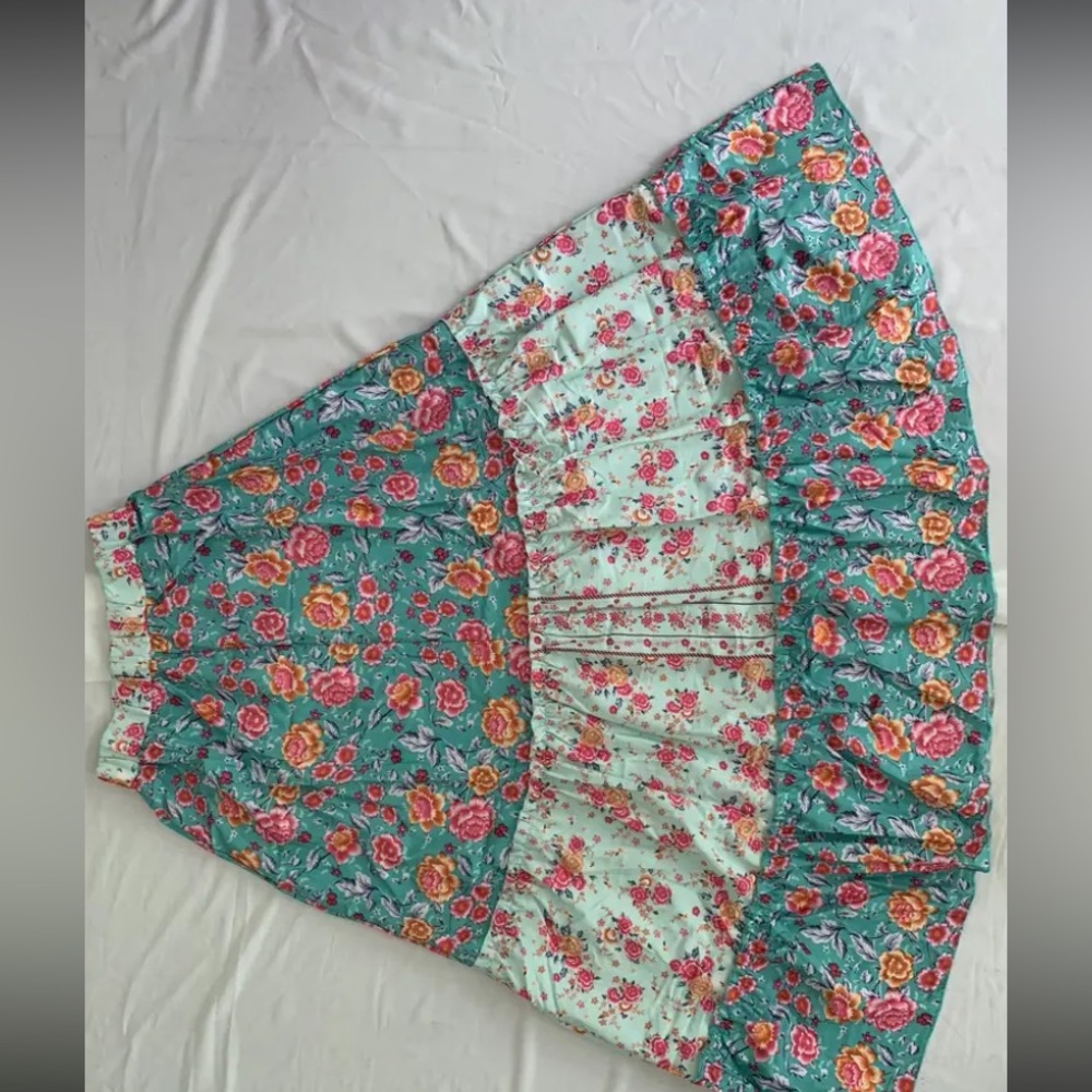 Boho floral print ruffle hem maxi dress - Picture 2 of 5